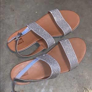 FitFlop Barr’s Crystalled Sandal Silver